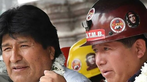 Bolivia Evo and Mineworker Leader