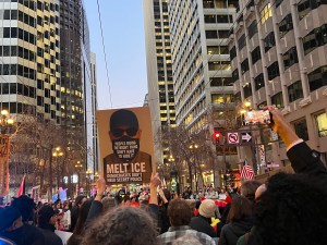 Workers protest during the general strike against ICE, San Francisco CA January 30, 2026
